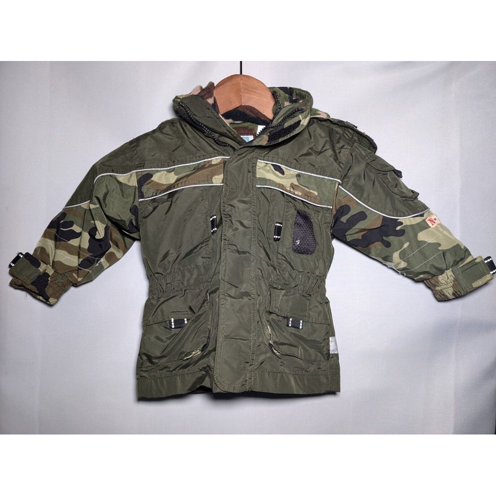 Little Me Camouflage Toddler Winter Coat Jacket Lined Full Zip Size 12M Read‎